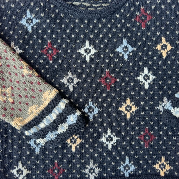 Vintage L.L. Bean Multicolor Patterned Wool Blend Sweater Woman’s Size M - Picture 8 of 11